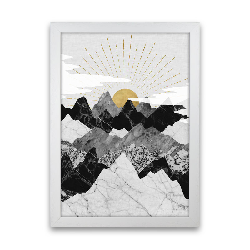 Sunrise - Print, 88cm H x 64cm W x 3cm D, White Framed