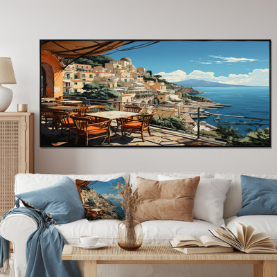 Capri, Italie, bleu, village méditerranéen I - Paysage, Italie, art mural