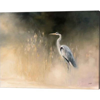 "Peaceful Egret Teal" par Julia Purinton, art mural sur toile
