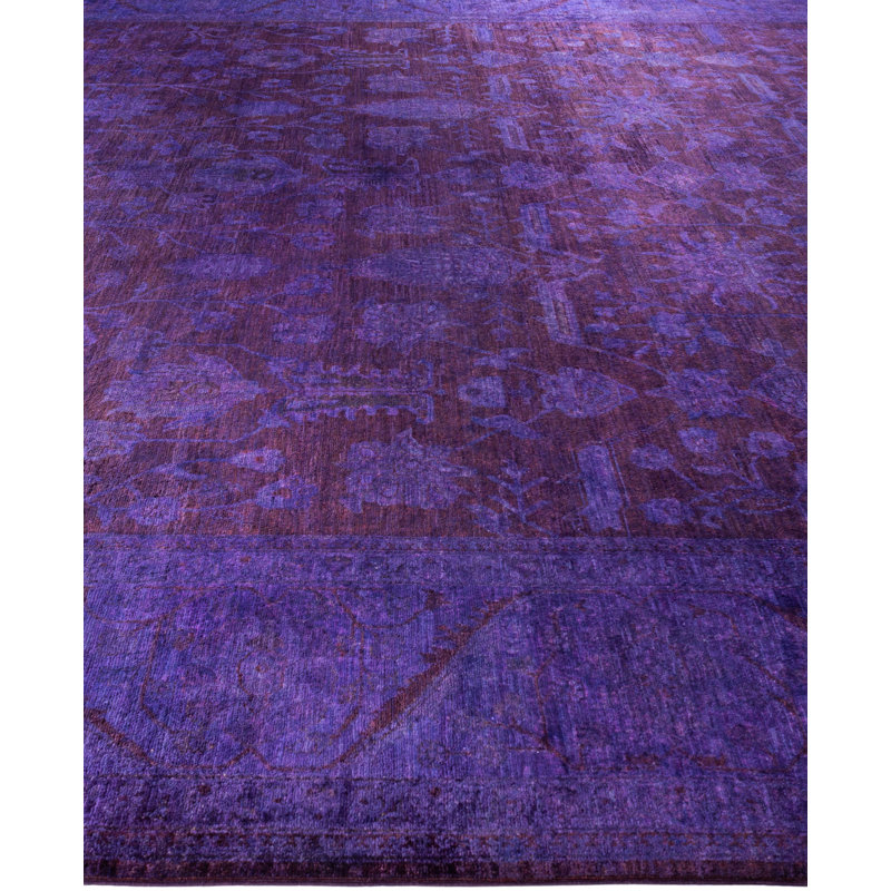 Overdyed One-of-a-Kind 12' 0" X 17' 9" Hand Knotted Area Rug