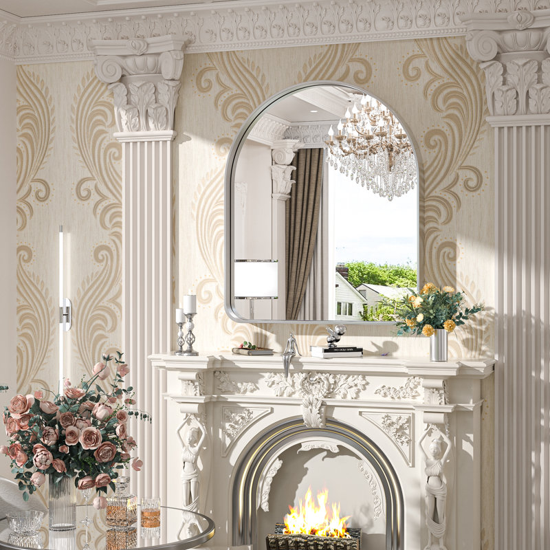Miroir de salle de bain Kuchler, Argent, 36 po x 30 po