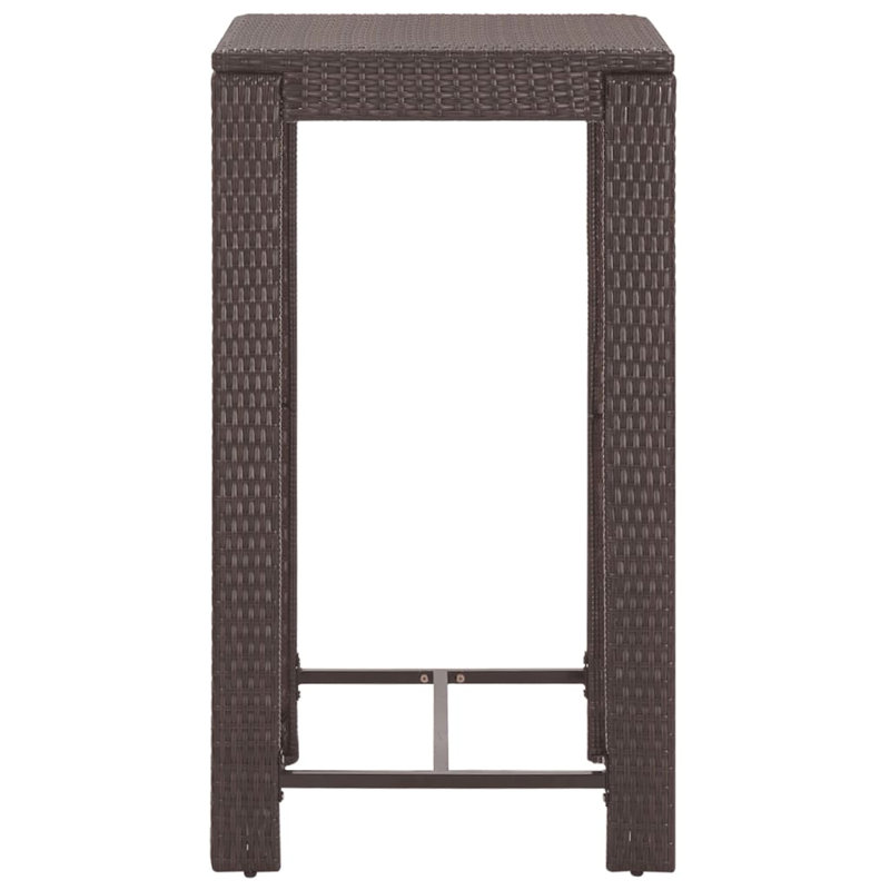 Bar Set Steel Frame Material, White, Brown