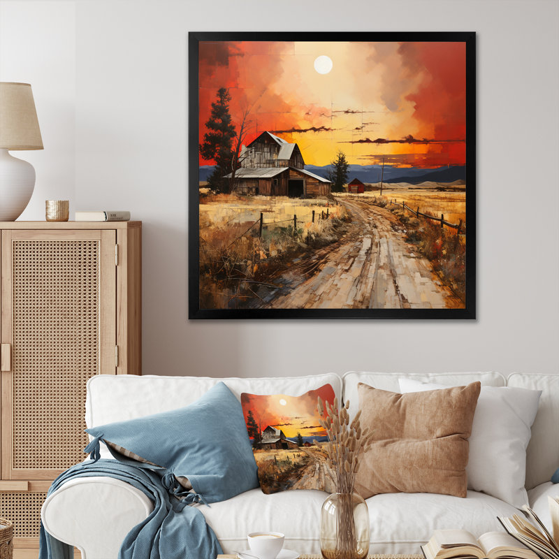 Impression sur toile Barns, H 30 po x l 30 po x P 1 po, Cadre simple noir