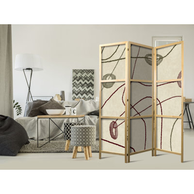 171cm H Solid Wood Folding Room Divider