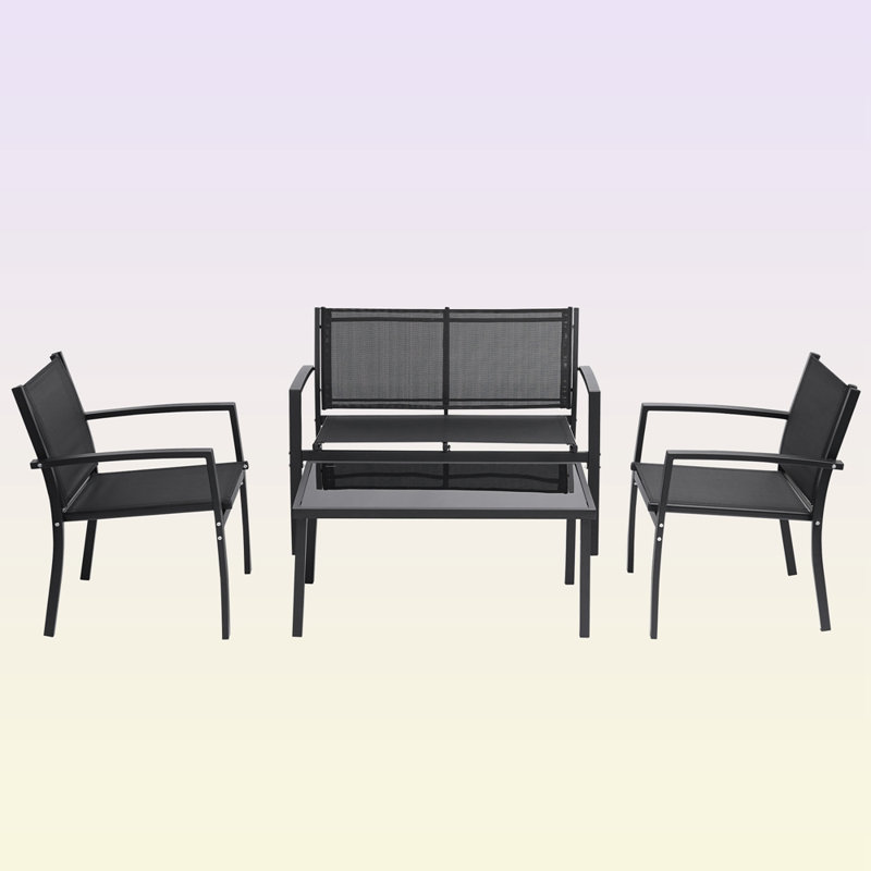 Ensemble de conversation pour patio et jardin 4 pièces