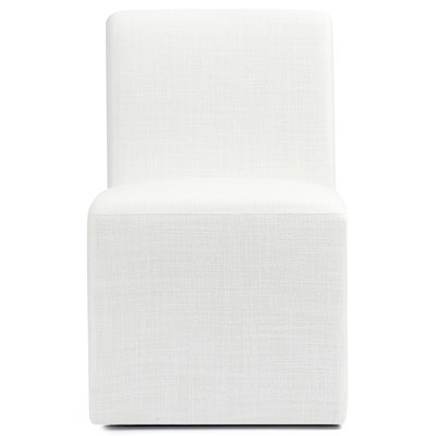 Upholstered Dining Chairs with Casters, Modern Single Sofa Chair with Slient Wheels for living room, Arrived Assembed