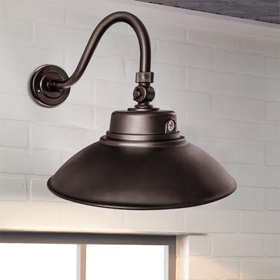 Teresita Brown 7.7'' H Integrated LED Outdoor Barn Light with Dusk to Dawn