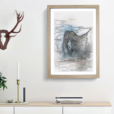 Durdle Door Cliffs Dorset - Picture Frame Graphic Art Print