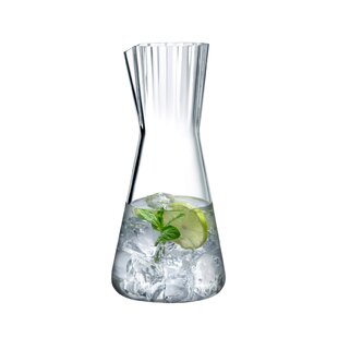 Nambe Moderne Glass Carafe, Water Pitcher with Spout, Elegant Decanter for  Serving Juice, Sangria, Lemonade, Iced Tea, and Cocktails for Bar,30 oz.