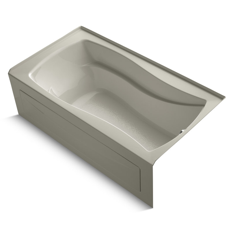 Mariposa Alcove 66" x 36" Soaking Bathtub, Sandbar, Right