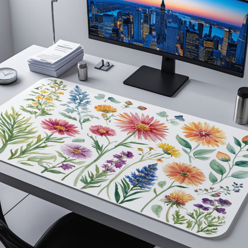 Polyester Desk Pad, 14.4x12.1