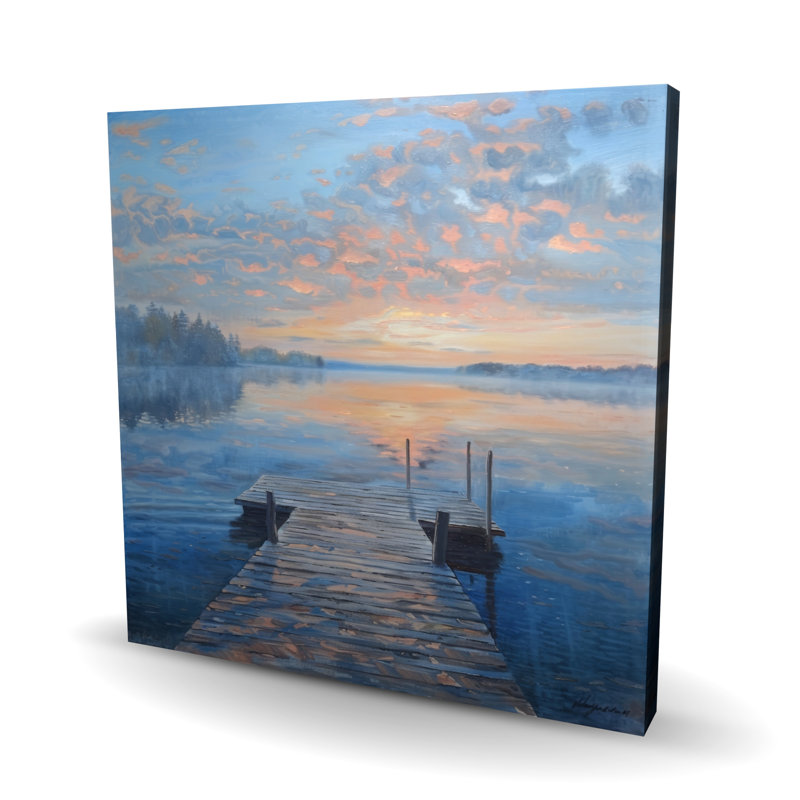 Calm Dock - Décoration intérieure en toile bleue pour espaces sereins