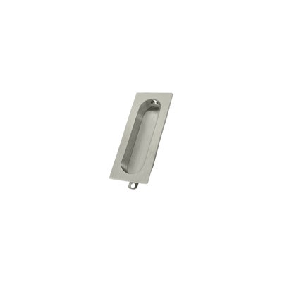 Deltana FP222U15 Flush Pull, Rectangle, 3-1/8" x 1-3/8" x 1/2" in Brushed Nickel