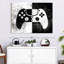 Ensemble de 2 manettes de jeu grunge sur toile-2039253114