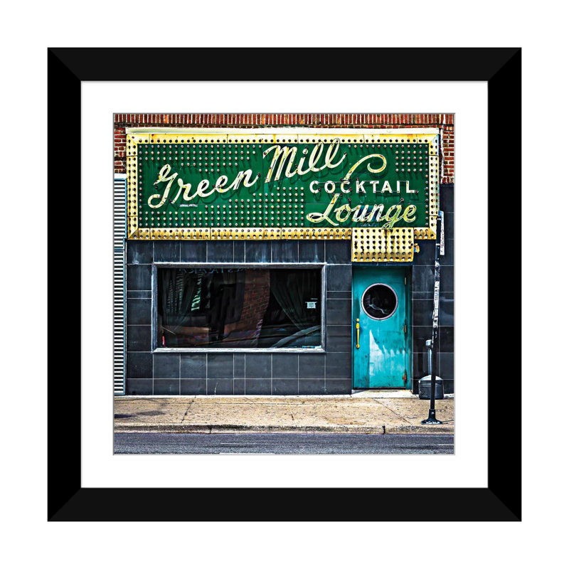 «Green Mill Cocktail Lounge» par Raymond Kunst, impression sur toile tendue, H 24 po x l 24 po x P 1 po, Blanc