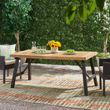 Outdoor Dining Set With 2 Benches And 1 Dining Table (3 Pcs)