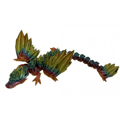 3D Printed Rose Wings Dragon Figurine