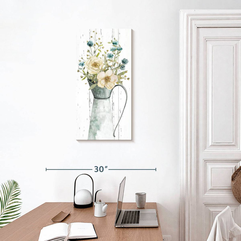 Bouquet de fleurs de ferme II, H 30 po x l 15 po