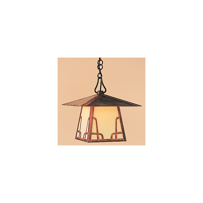Mannford Outdoor Hanging Lantern, Dart, Raw Copper, Rain Mist