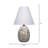 Capsule Travertine Table Lamp With Linen Shade