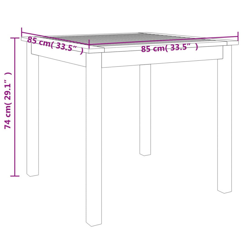 Cheney 4 - Person Acacia Patio Dining Set with Square Table