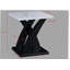 Ensemble de 3 pièces moderne moderne noir et blanc avec plateau en faux marbre et deux tables de bout assorties