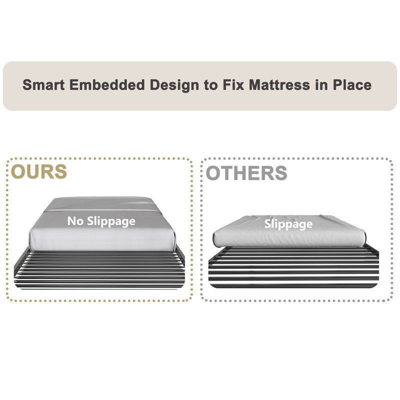 Ashaiya Standard Metal Bunk Bed, Twin Over Full, Black
