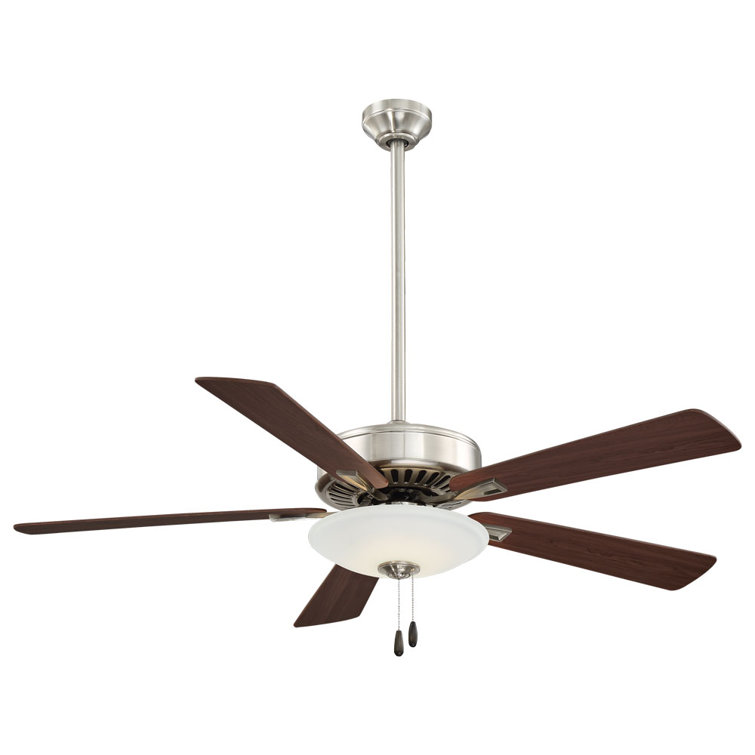 52'' Contractor 5 - Blade LED Standard Ceiling Fan with Pull Chain and Light Kit Included