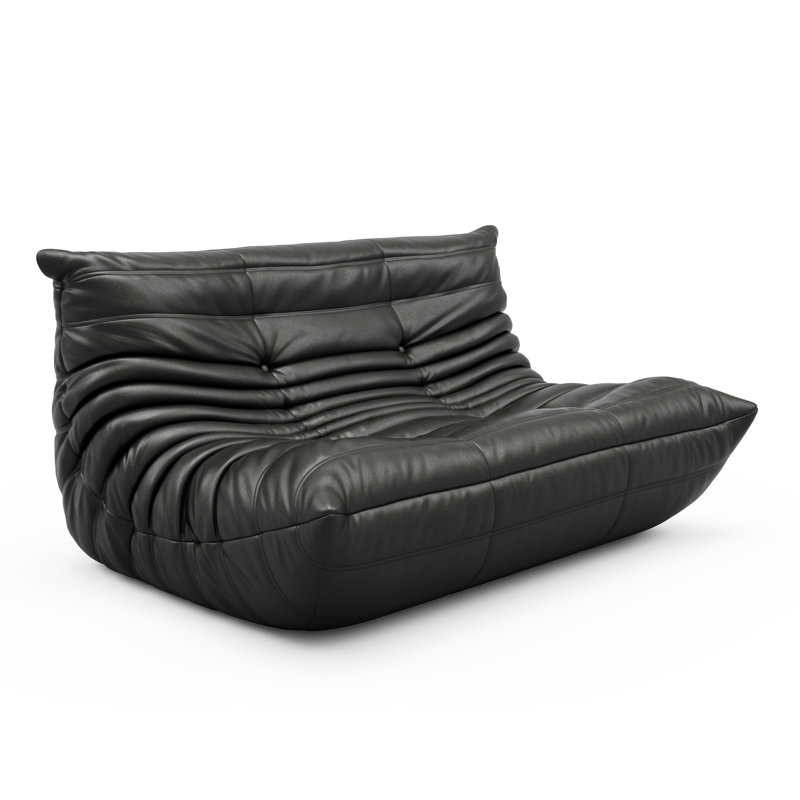 Microfiber Leather Standard Bean Bag Chair and Lounger Loveseat