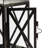 12" Decorative Black Metal Pillar Candle Holder Lantern, Medium