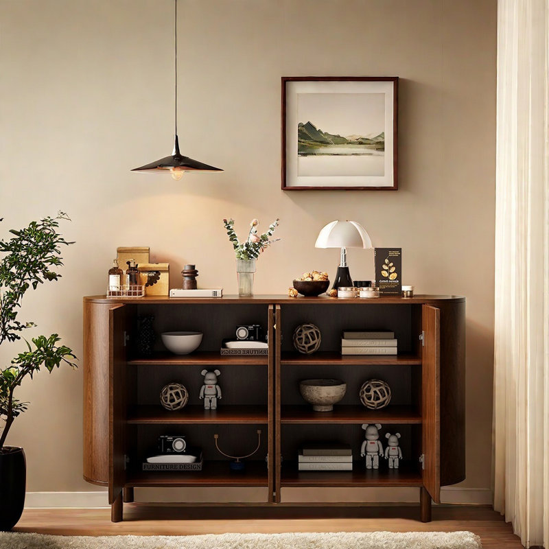 Buffets rétro en bois manufacturé polyvalent