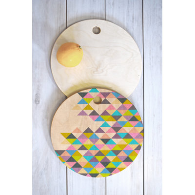 Deny Designs Bianca Green Birch Wood Cutting Board