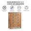North Castle Solid Wood 83 cm W Chest of 6 Drawers