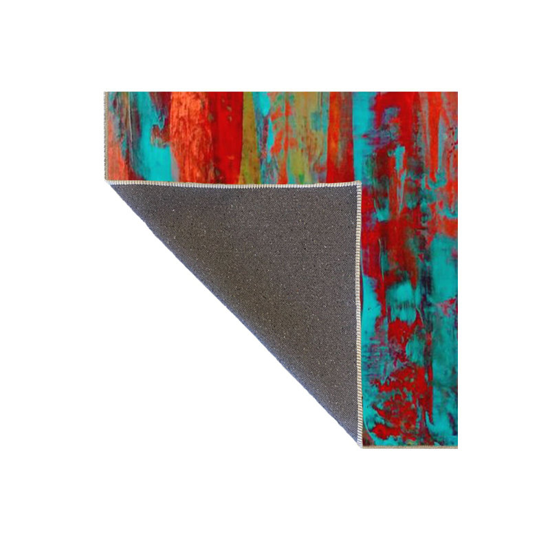 Tapis à motif décoratif moderne lavable à la machine, Tapis de couloir 3 pi 3 po x 9 pi 10 po