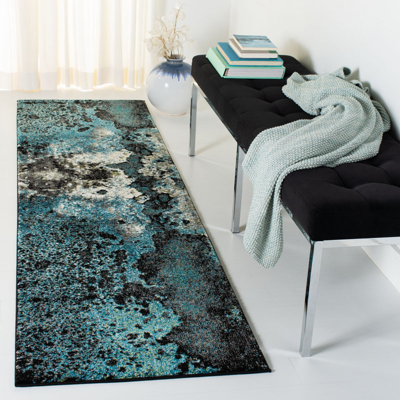 Glacier Performance Abstract Rug, Runner 2'3" x 6'