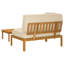  Ensemble de canapé avec coussin en bois d'acacia massif beige 2 pièces-463120475-463120478
