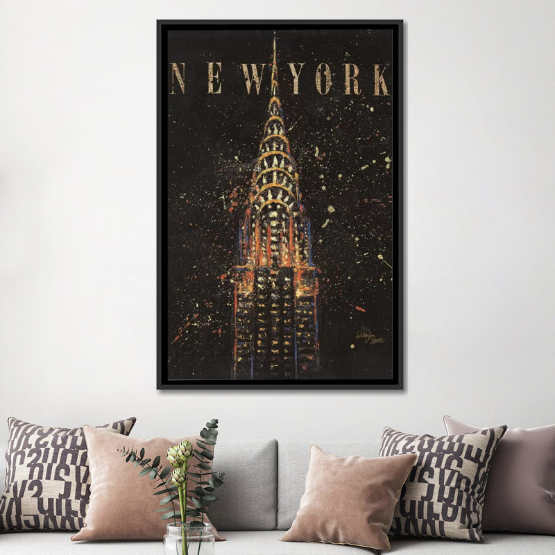 Wellington Studio - reproduction d'art textuel sur toile, H 60 po x l 40po x P 1,5 po, Toile avec cadre noir, Pas de tapis