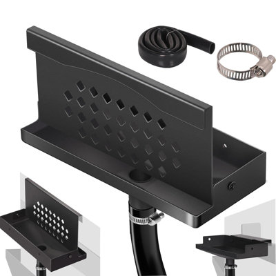 Rear Grease Drainage System For Griddles - Heat-Resistant, Mess-Free Grease Disposal, Compatible With 36, 28, 22, 17-Inch Hooded Griddle (No Bucket)
