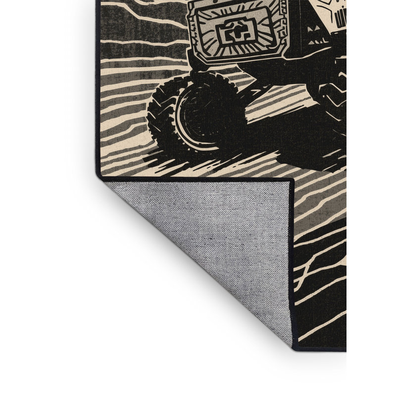 Tapis à motif de blocs d'inspiration mondiale Rover, 3 x 5