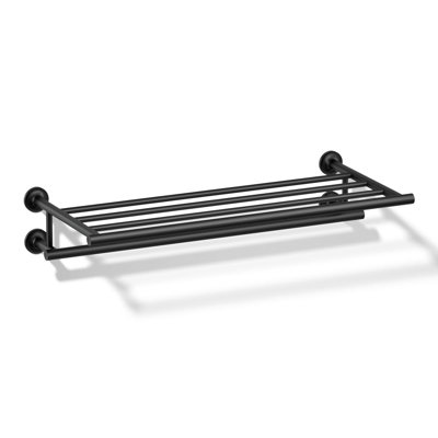 Purist 24" Hotelier Metal Wall-Mount Bathroom Shelf, Towel Holder