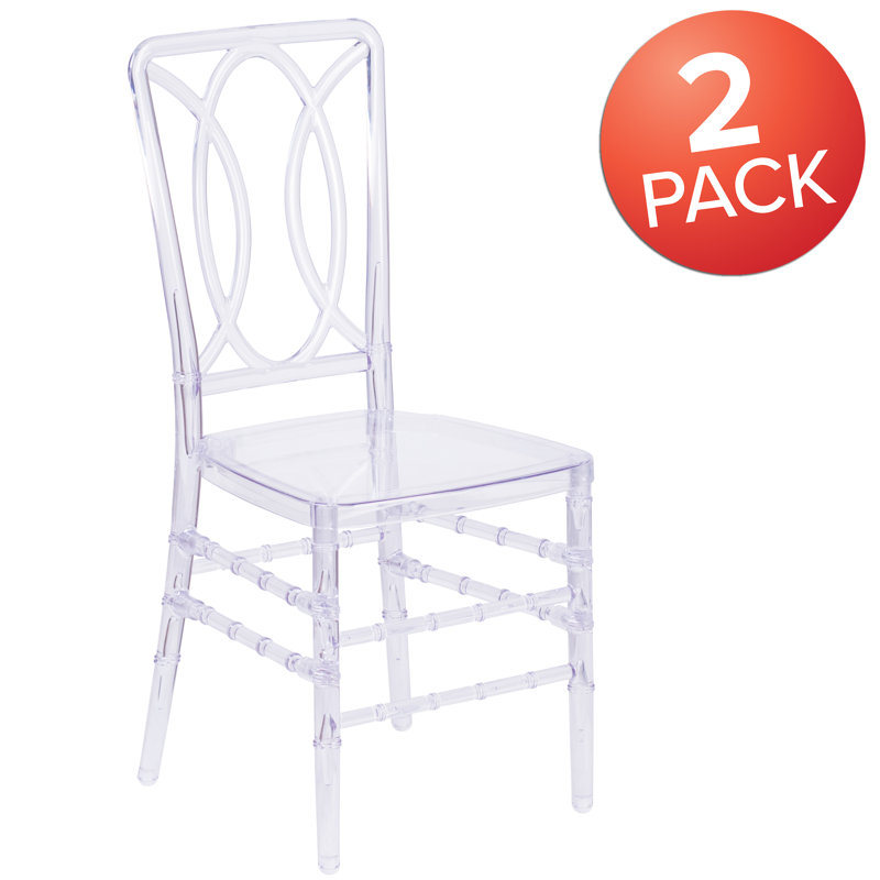 Elegance Crystal Ice Glam Stacking Chair - UV and Scratch Resistant