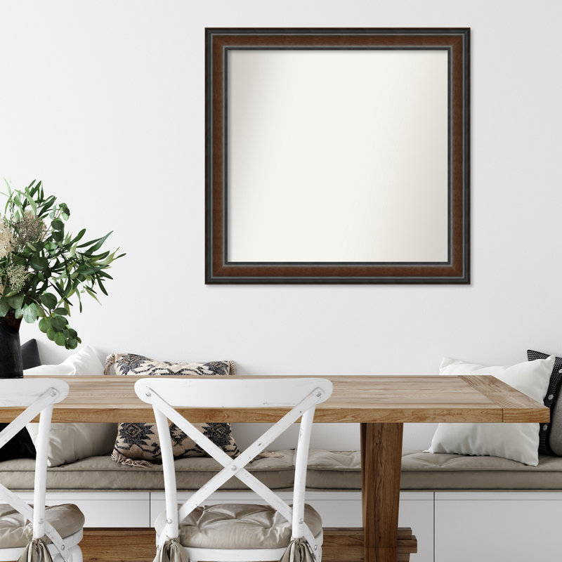 Halcott Solid Wood Rectangle Wall Mirror, 31" H x 30" W