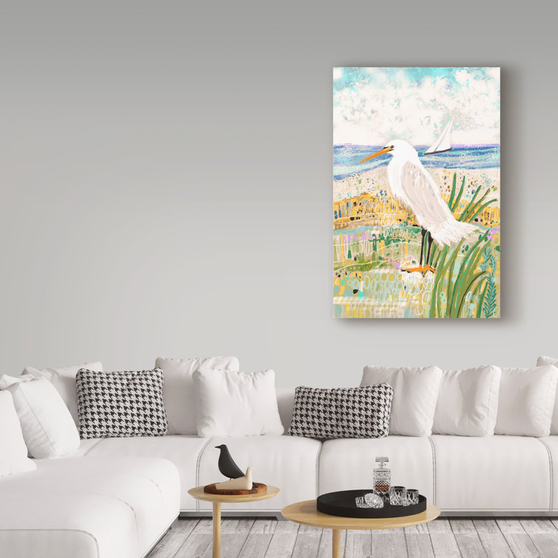«Egrit by the Shore», reproduction d'impression sur toile tendue, H 19 po x l 12 po x P 2 po