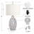 Jenny - 26" Ceramic Table Lamp - Set of 2 - White, Blue Finish