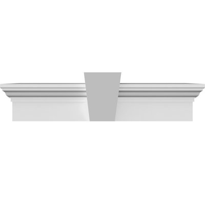 Endurathane Traditional Crosshead w/ Flat Keystone, 73" Bottom Width x 76 1/2" Top Width x 6"H x 1"P, Factory Primed