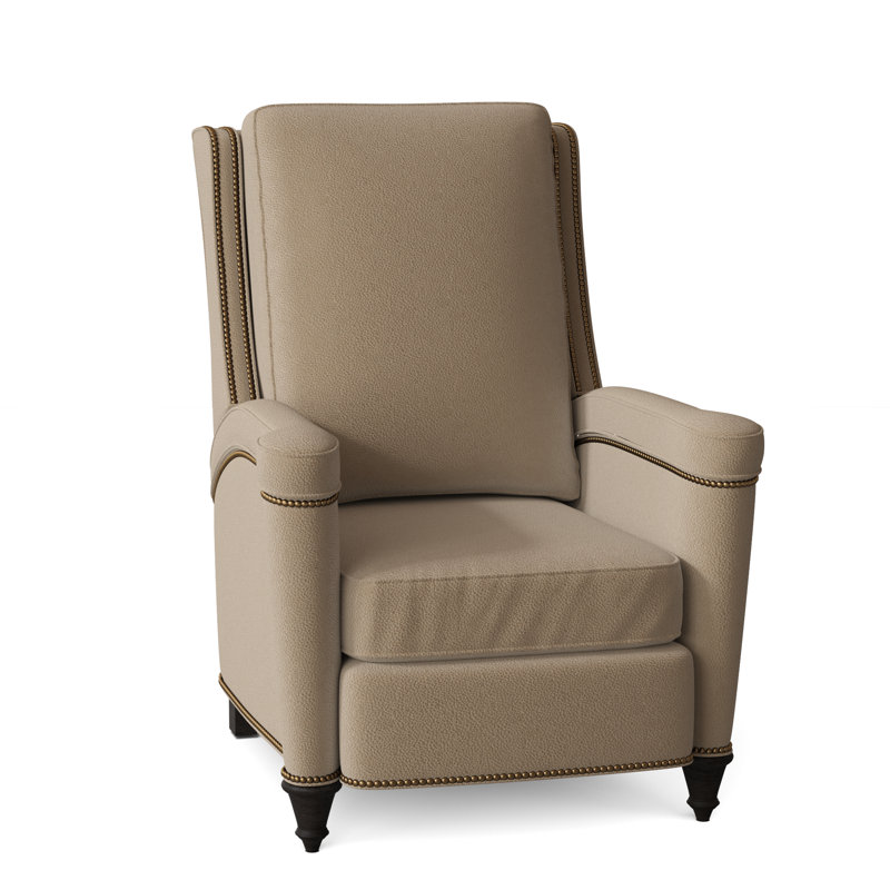 Mayes Recliner, Aspen Lenado Brown Genuine Leather, Cobblestone, French Natural