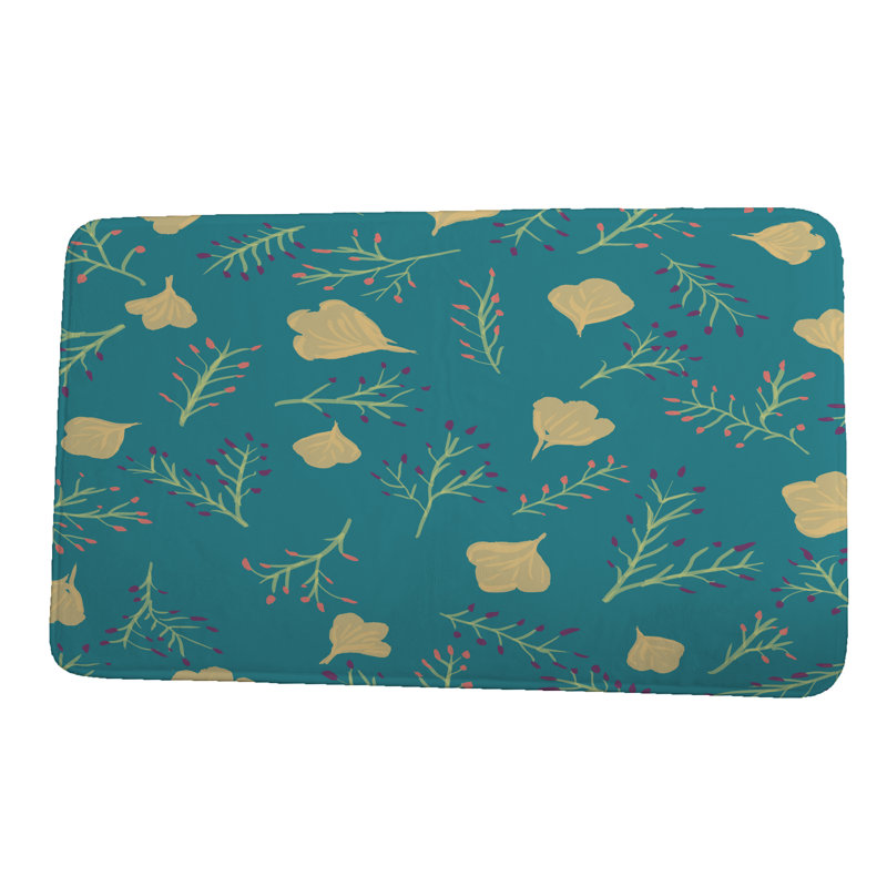 Tapis de bain Lower West Side, l 24 po x L 17 po, Bleu sarcelle