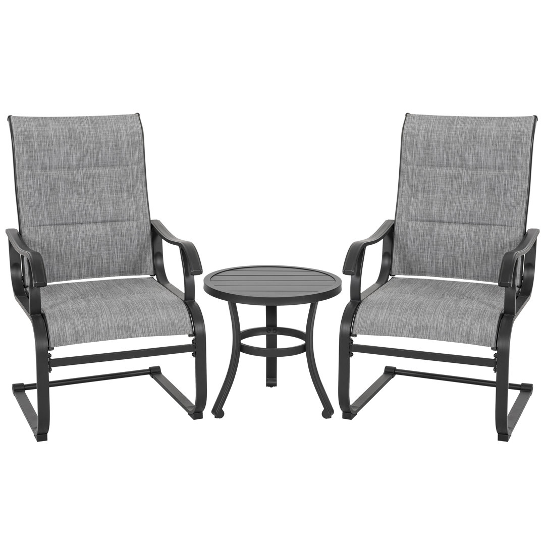 3-piece Outdoor Bistro Set, Breathable PVC-coated polyester, Durable Iron Frame Lark Manor™