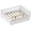 Lit plateforme en bois pour enfants, lit simple en bois à profil bas avec rails pour filles et garçons-749242581-749242576