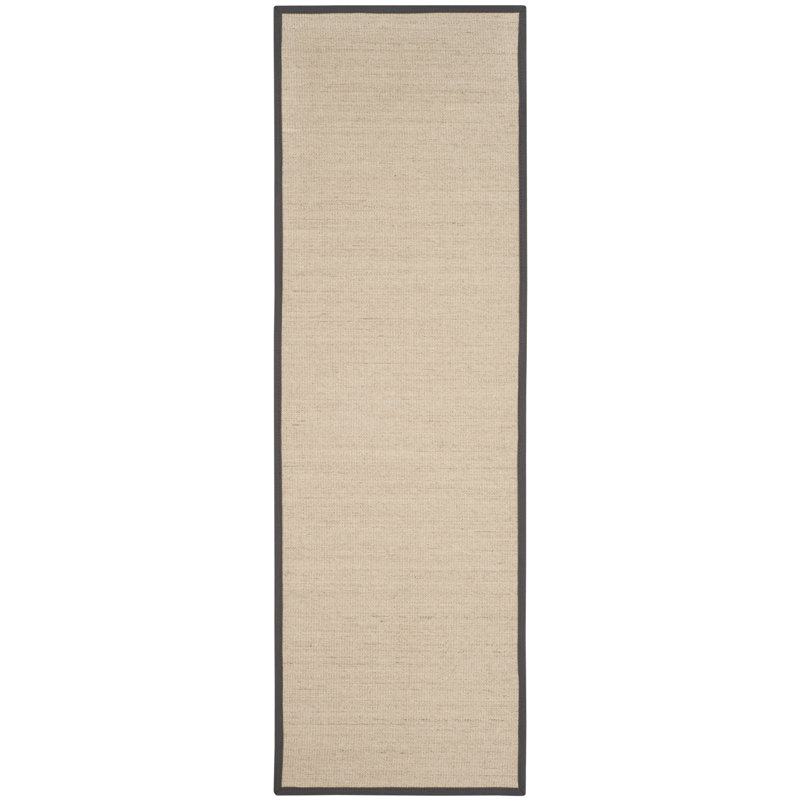 Morfou Natural Fiber Sisal Pile Solid Color Rug, Runner 2'6" x 6'